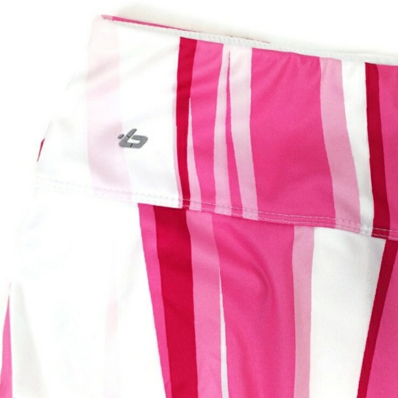 Bolle High Performance Pink White Stripe Athletic Skirt W/Shorts Womens Medium - Picture 8 of 14